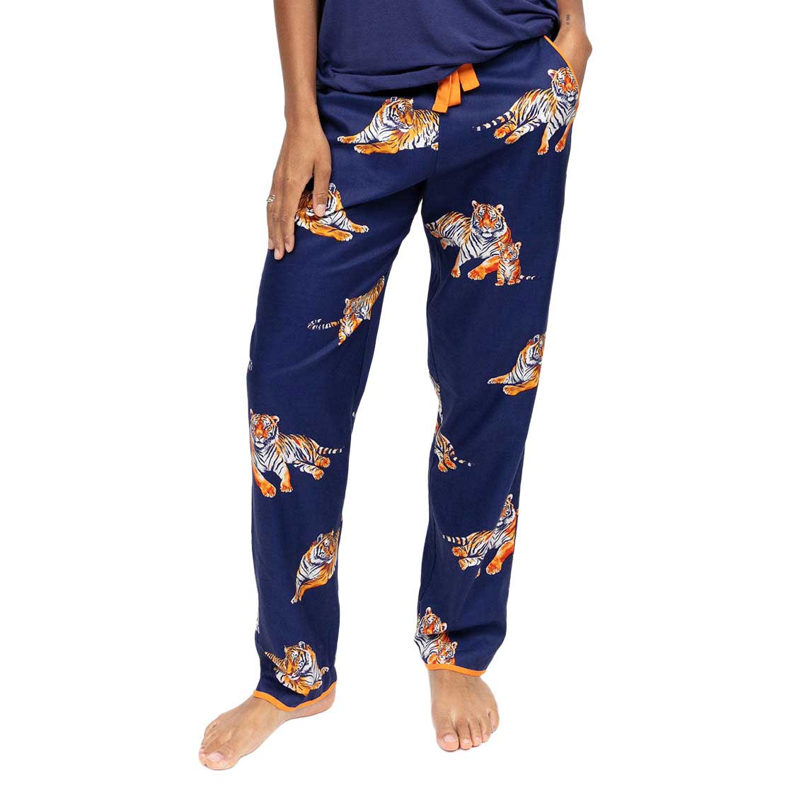 Cyberjammies Indigo Navy Tiger Print Pyjama Bottoms